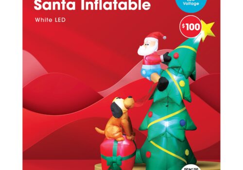 Dog Chasing Santa Inflatable