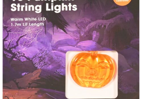 18 Spider Or Pumpkin String Lights (2 Assorted Designs)